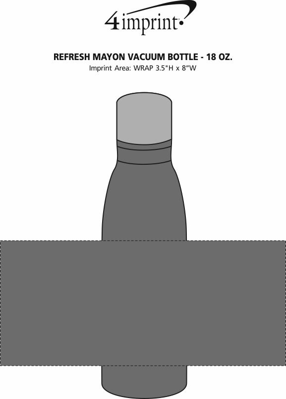 Imprint Area of Refresh Mayon Vacuum Bottle - 18 oz.