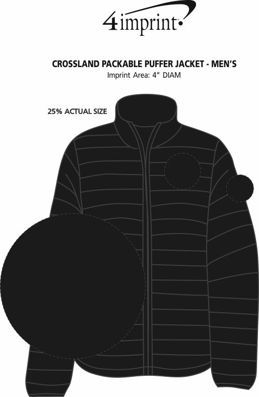 Imprint Area of Crossland Packable Puffer Jacket - Men's