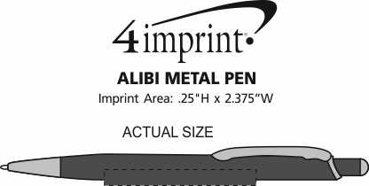 Imprint Area of Alibi Metal Pen