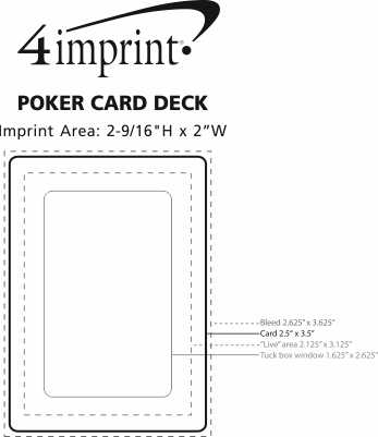 Imprint Area of Playing Cards - Colours