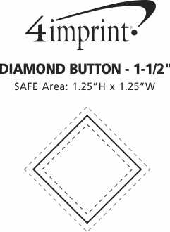 Imprint Area of Diamond Button - 1-1/2"