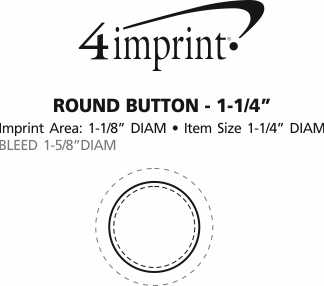 Imprint Area of Round Button - 1-1/4"