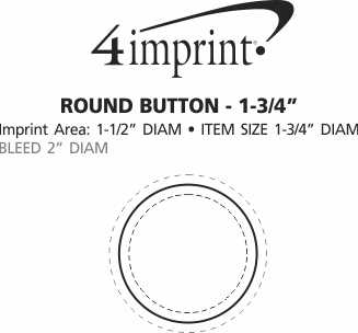 Imprint Area of Round Button - 1-3/4"