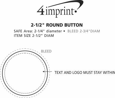 Imprint Area of Round Button - 2-1/2"