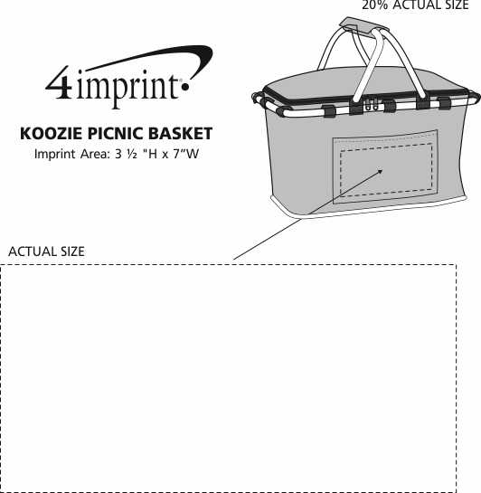 Imprint Area of Koozie® Picnic Basket