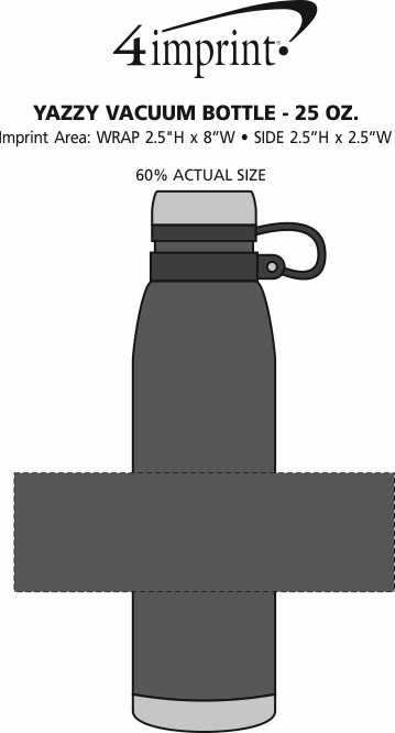 Imprint Area of Yazzy Vacuum Bottle - 25 oz.