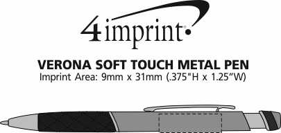 Imprint Area of Verona Soft Touch Metal Pen