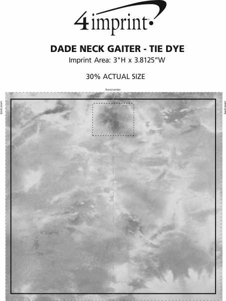 Imprint Area of Dade Neck Gaiter - Tie-Dye