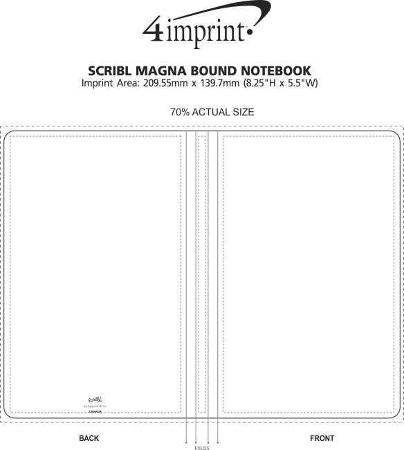Imprint Area of Scribl Magna Bound Notebook