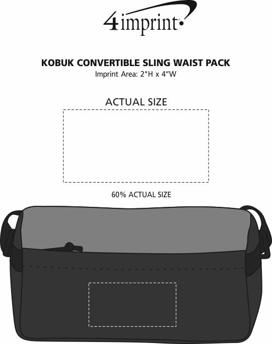 Imprint Area of Kobuk Convertible Sling Waist Pack