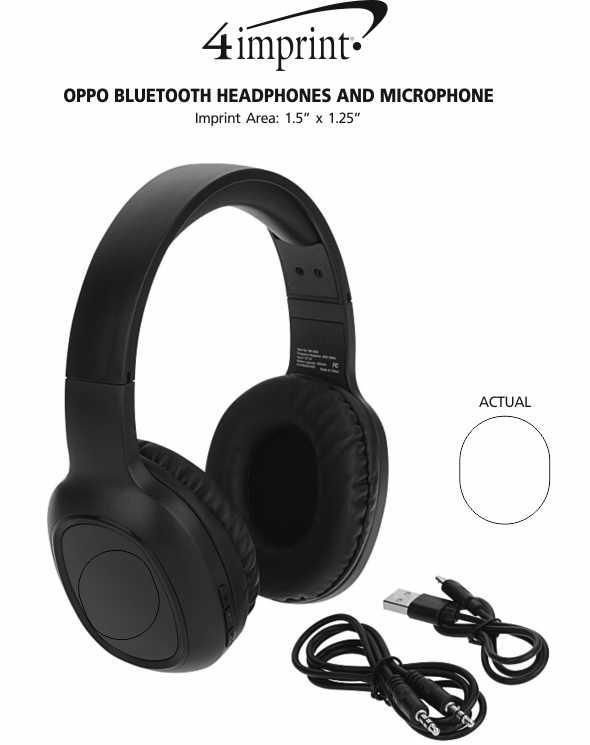 Imprint Area of Oppo Bluetooth Headphones and Microphone