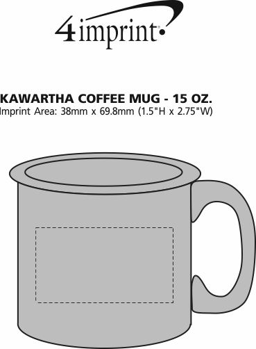 Imprint Area of Kawartha Coffee Mug - 15 oz.