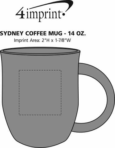 Imprint Area of Sydney Coffee Mug - 14 oz.