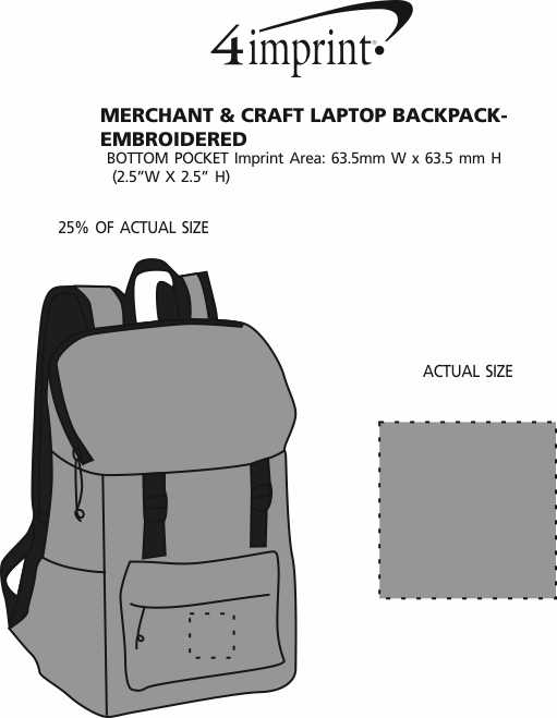 Imprint Area of Merchant & Craft Revive Laptop Backpack - Embroidered