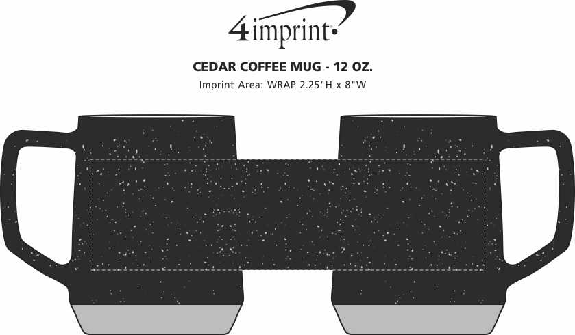 Imprint Area of Cedar Coffee Mug - 12 oz.