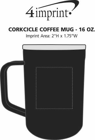 Imprint Area of Corkcicle Coffee Mug - 16 oz.