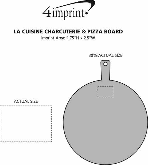 Imprint Area of La Cuisine Charcuterie & Pizza Board