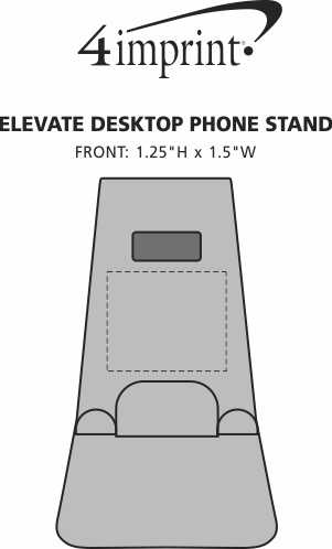 Imprint Area of Elevate Desktop Phone Stand
