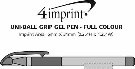 Imprint Area of uni-ball Grip Gel Pen - Full Colour