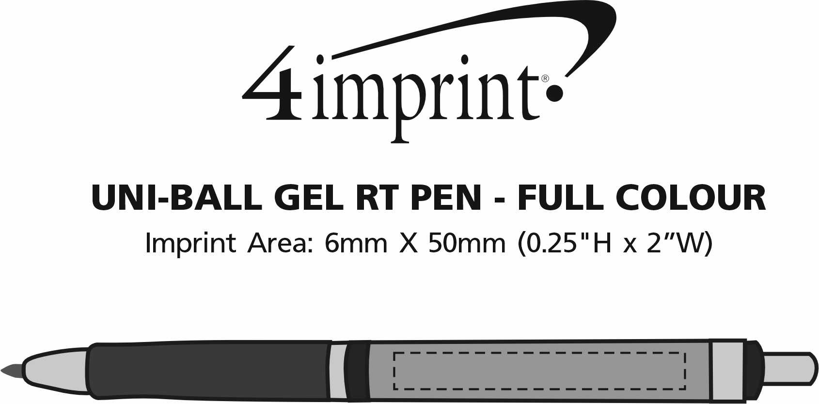 Imprint Area of uni-ball Gel RT Pen - Full Colour