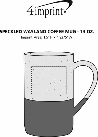Imprint Area of Speckled Wayland Coffee Mug - 13 oz.