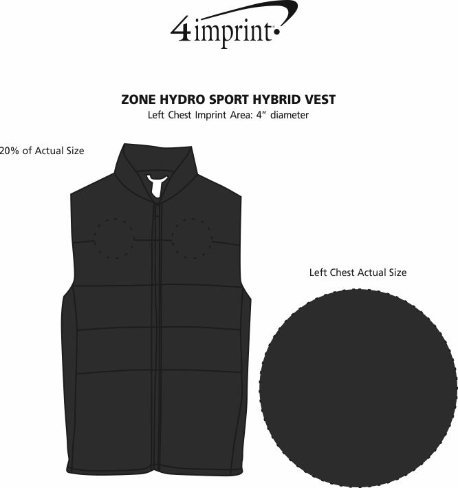 Imprint Area of Zone HydroSport Hybrid Vest