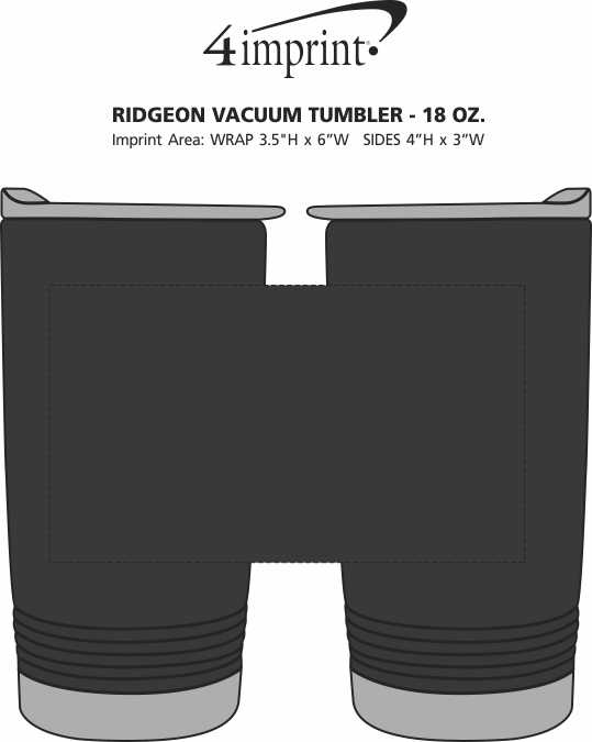 Imprint Area of Ridgeon Vacuum Tumbler - 18 oz.