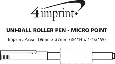 Imprint Area of uni-ball Rollerball Pen - Micro Point - Full Colour