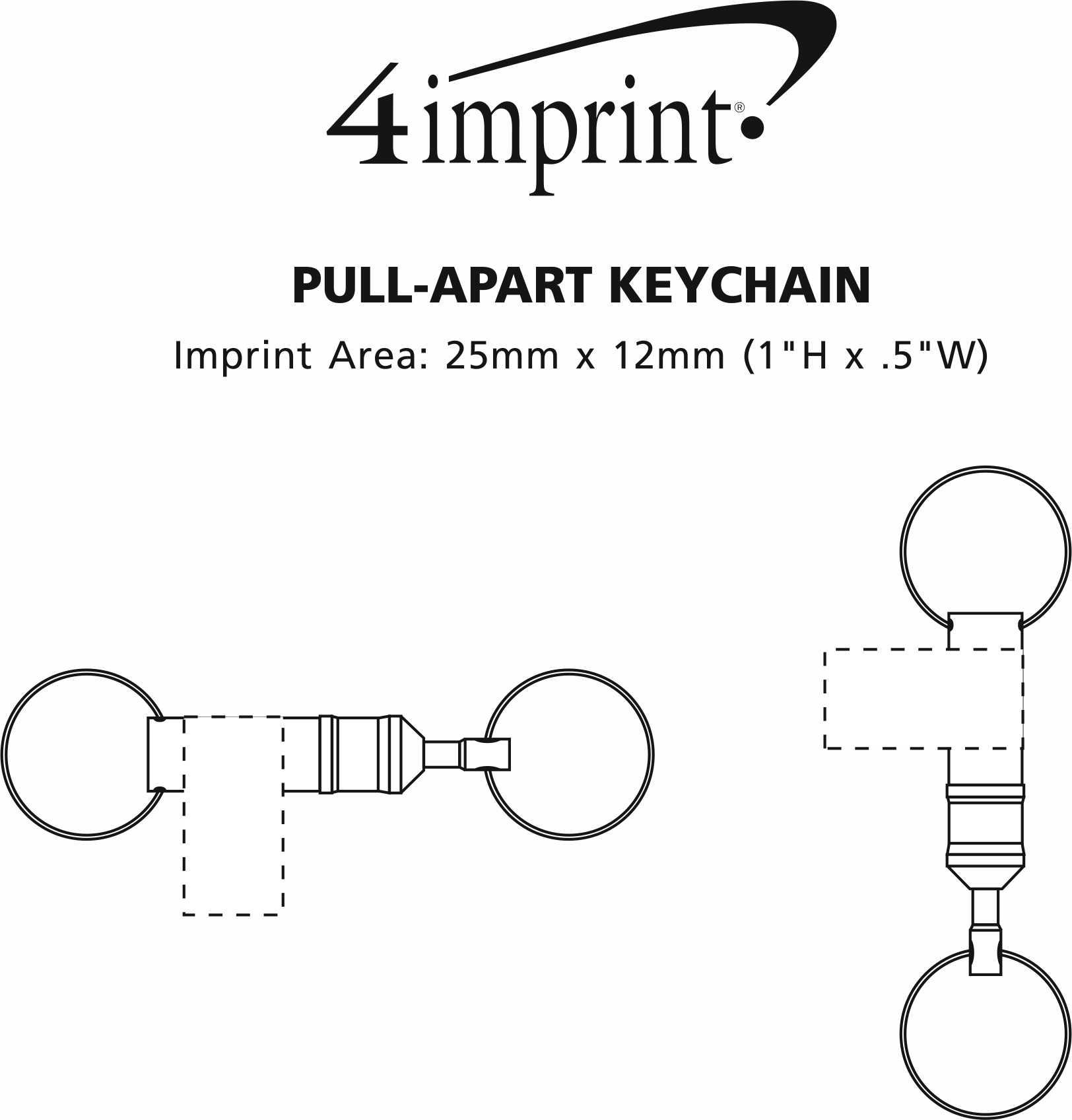 Imprint Area of Pull-Apart Keychain