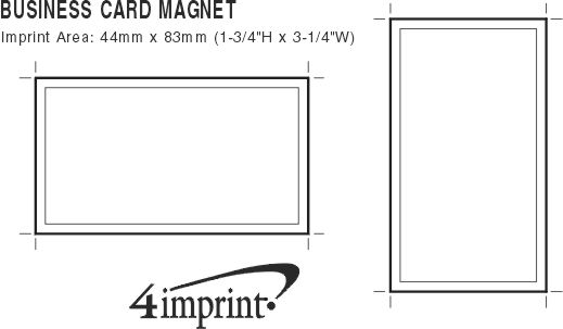 Imprint Area of Business Card Magnet - 20 mil