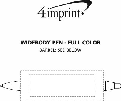 Imprint Area of WideBody Pen - Full Color