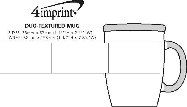 Imprint Area of Duo-Textured Mug - 12 oz.