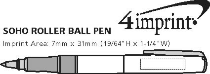 Imprint Area of SoHo Rollerball Pen