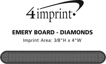 Imprint Area of Emery Board - Diamonds