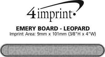 Imprint Area of Emery Board - Leopard