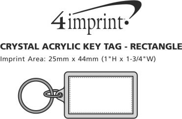 Imprint Area of Crystal Acrylic Keychain - Rectangle