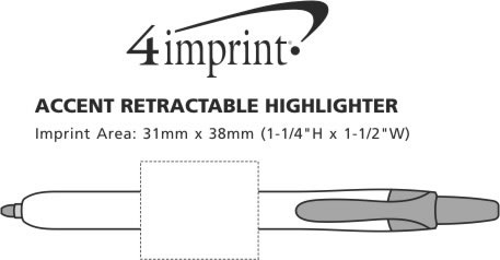 Imprint Area of Sharpie Retractable Highlighter