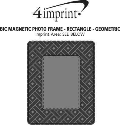 Imprint Area of Bic Magnetic Photo Frame - Rectangle - Geometric
