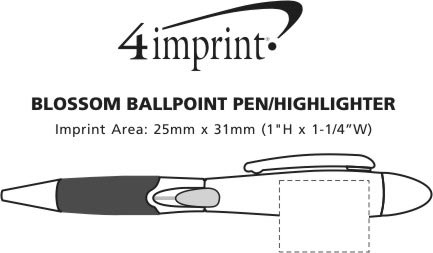 Imprint Area of Blossom Pen/Highlighter