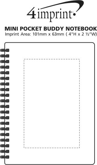 Imprint Area of Mini Pocket Buddy Notebook
