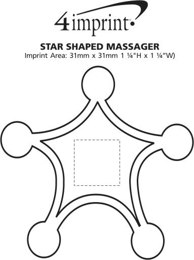Imprint Area of Star Shape Massager